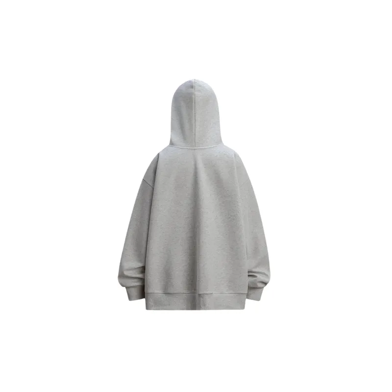 Simple Loose Composite Fleece Fabric Sweatshirt-1