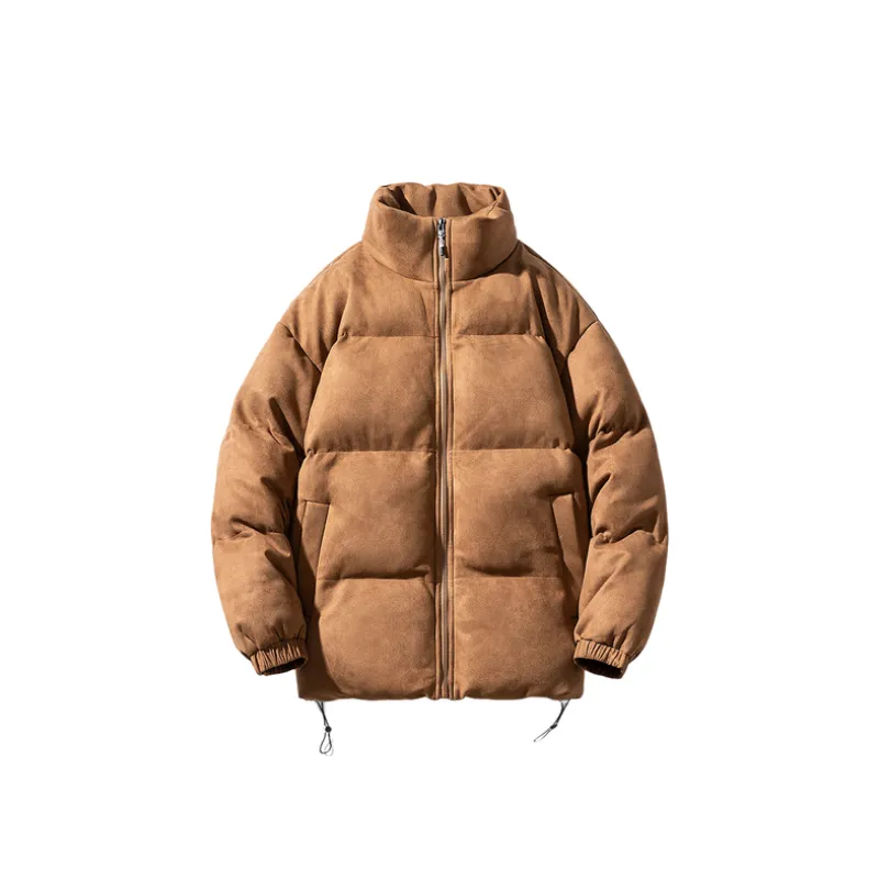 Simple Loose Vinylon Quilted Jacket-0