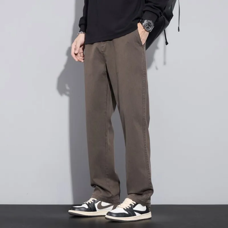 Breathable Loose Blended Synthetic Fabrics Casual Pants-2