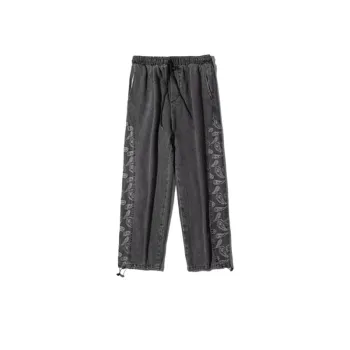 Cashew Flower Denim Pants