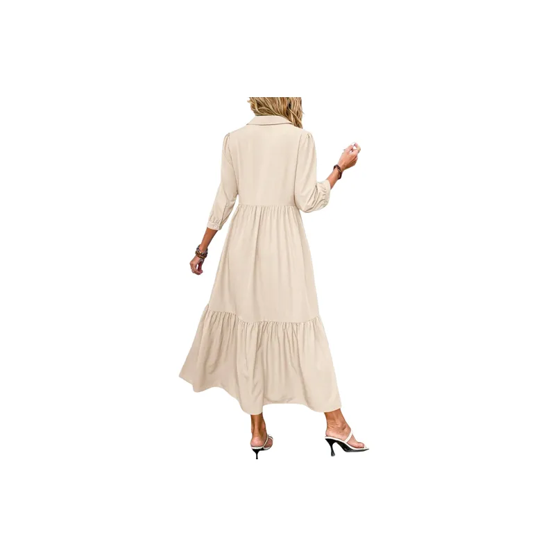 Loose Casual Long Sleeved Dress-5