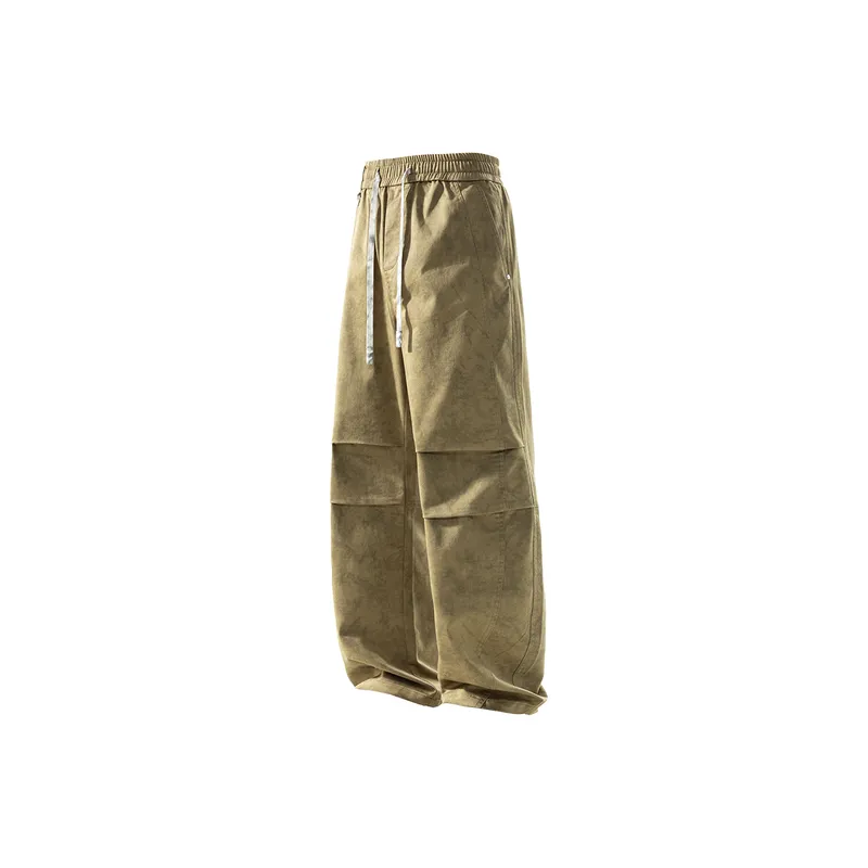 Loose Straight Leg Cotton Casual Pants-0