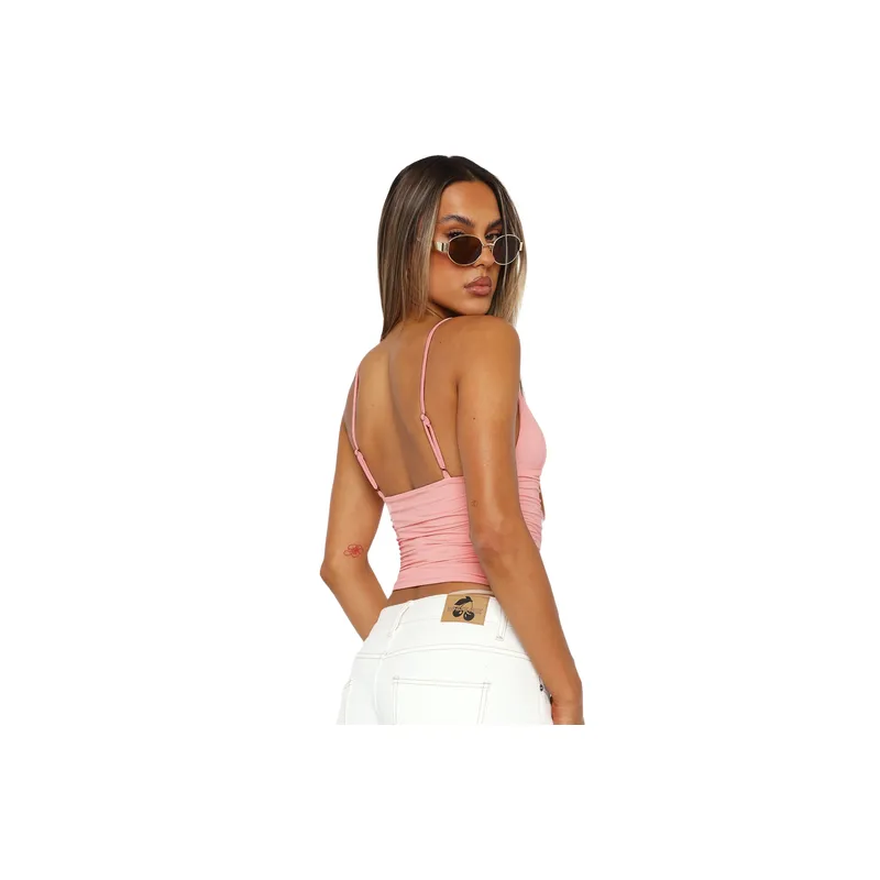 Fashionable Plain Milk Fiber Camisole Women-11