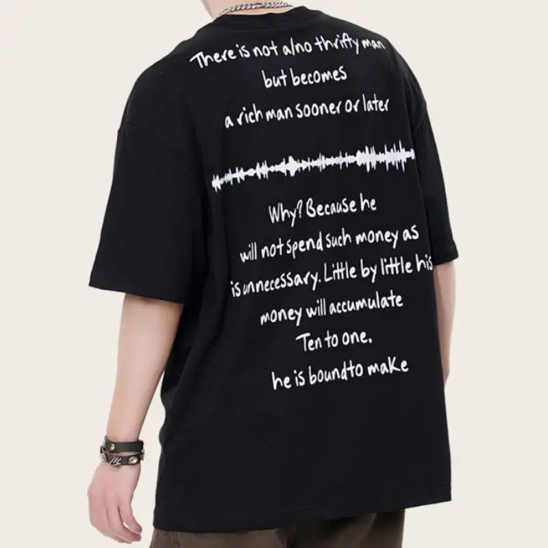 Casual Loose Combed Cotton T-Shirt-2