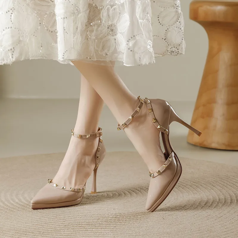 Funky Studded High Heels-4