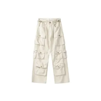 High Street Retro Multi pocket Casual Pants