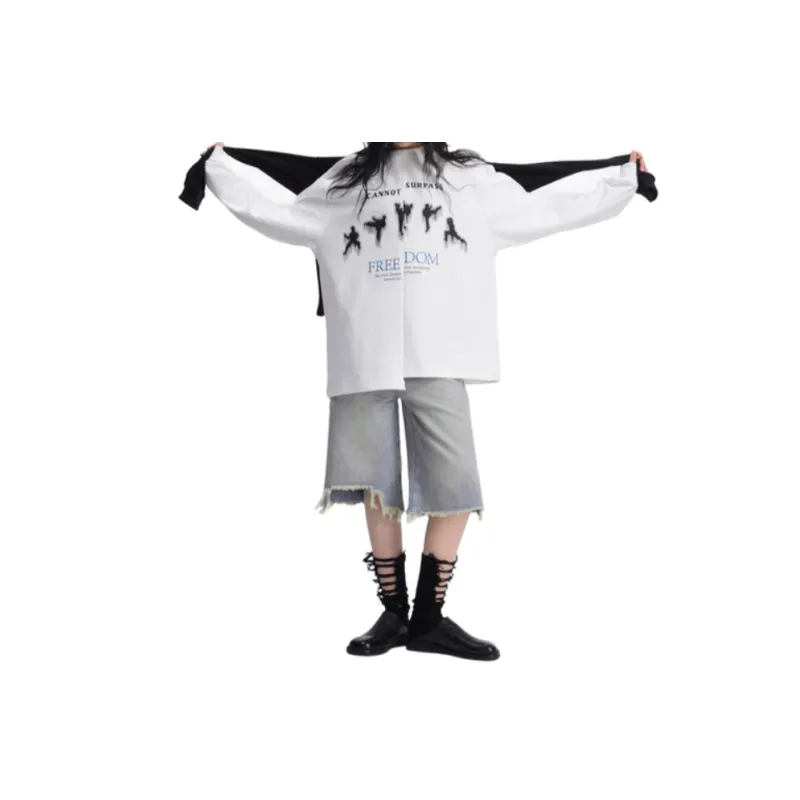 Funky Long Sleeve Cotton Blended Fabric Sweatshirt-10