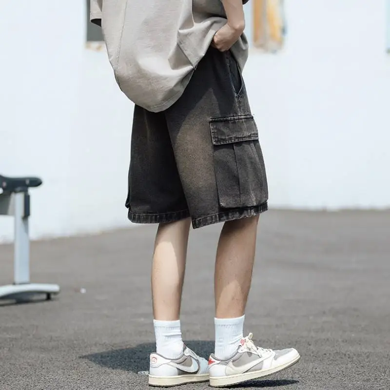 Casual Sporty Denim Shorts-7