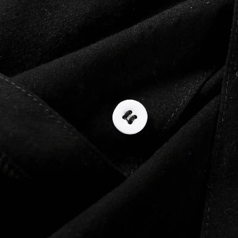Loose Plain Flax Shirt-4