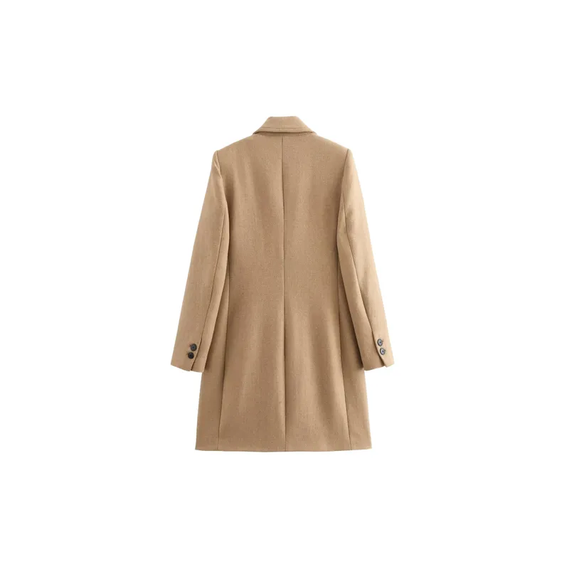 Fashionable Loose Polyester Coat Women-5