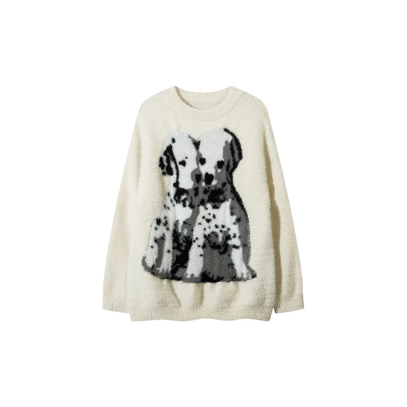 Fashionable Loose Mohair Sweater-0