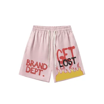 Casual Hip Hop Flame Print Shorts