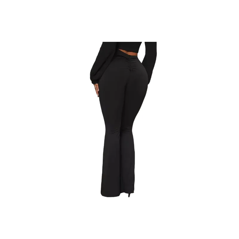 Elegant Plain Milk Fiber Casual Pants Women-1