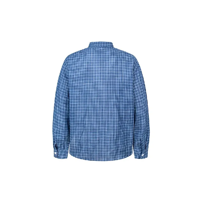 Fashion Embroidered Cotton Blended Fabric Shirt-3