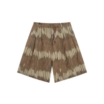 Trendy Punk Tie Dye Denim Shorts