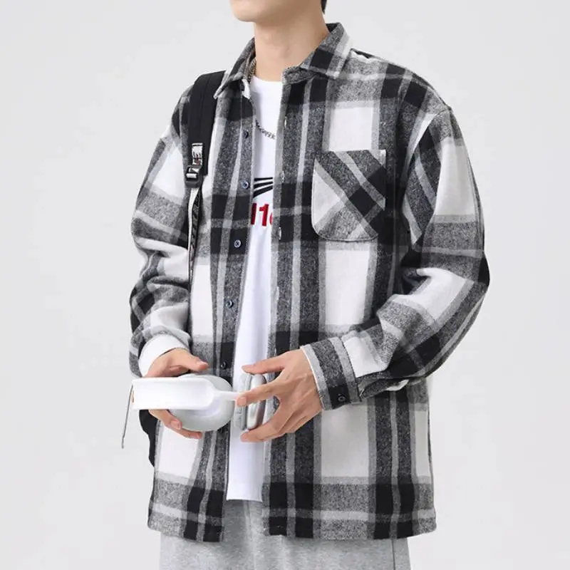 Casual Loose Cotton Blended Fabric Shirt-10