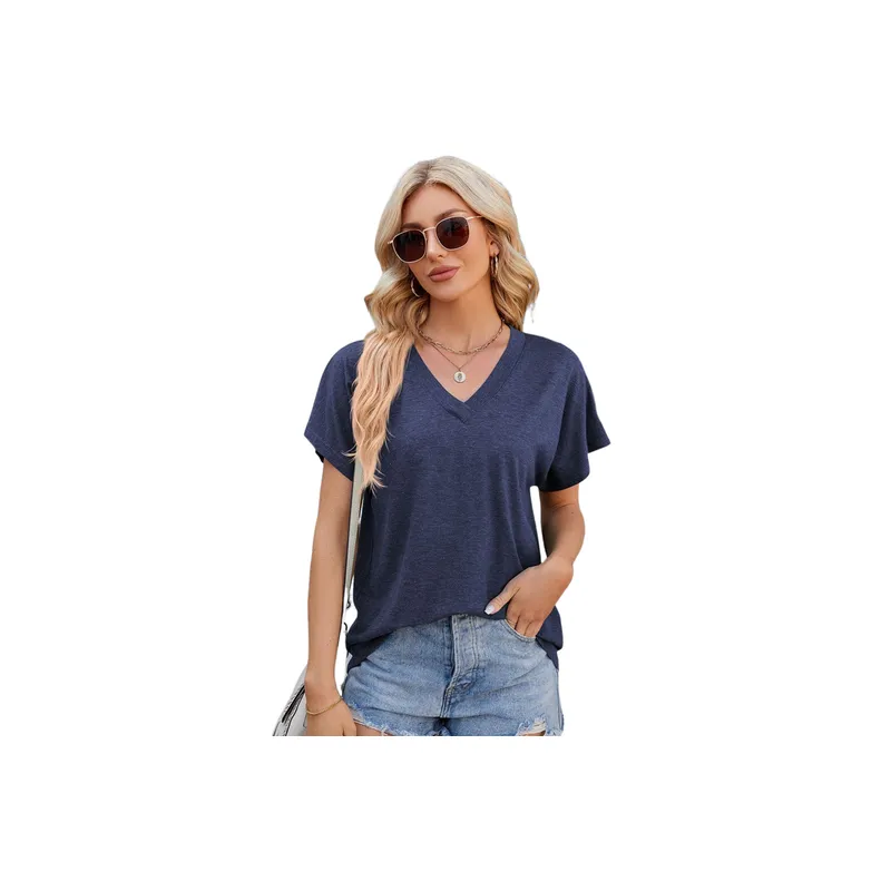 Plain Simple Colored Cotton T Shirt Women-0