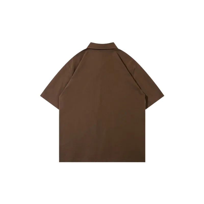 Fashionable Zipper Cotton Shirt Unisex-1