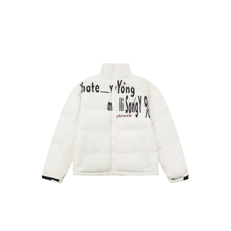 Letter Printing Collar Cotton padded Coat-0