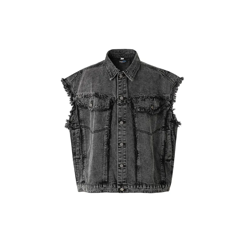 Retro Washed Short Work Vest-0