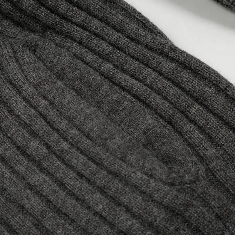 Retro Plain Cotton Blended Fabric Sweater-3