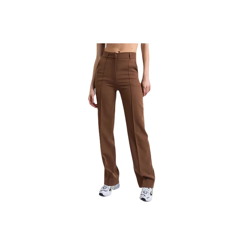 Fashionable Simple Polyester Casual Pants Women-8