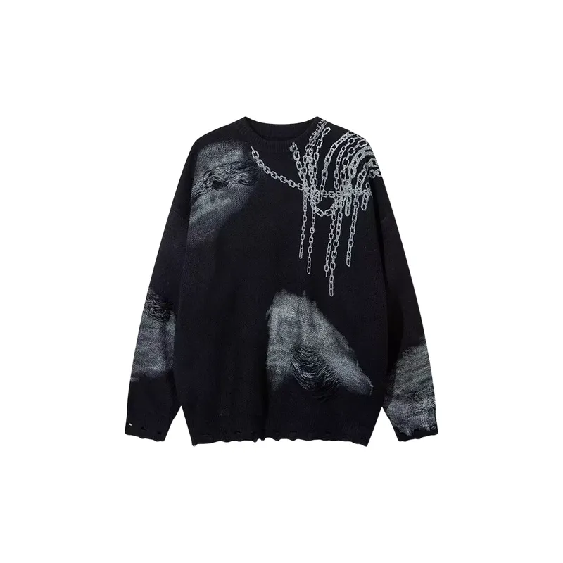 Ripped Loose Sweater-0
