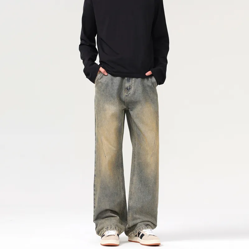 Washed Distress Jeans-2