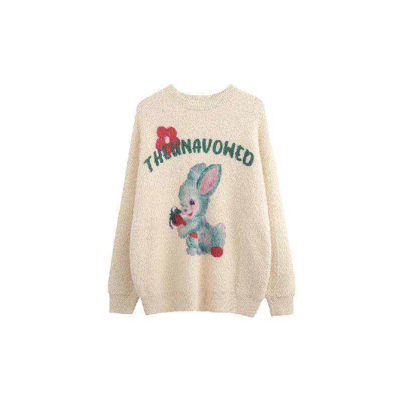 Cute Loose Polyester Sweater Unisex-6