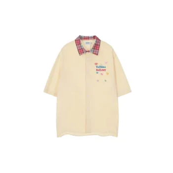 Plaid Embroidered Polo Shirt