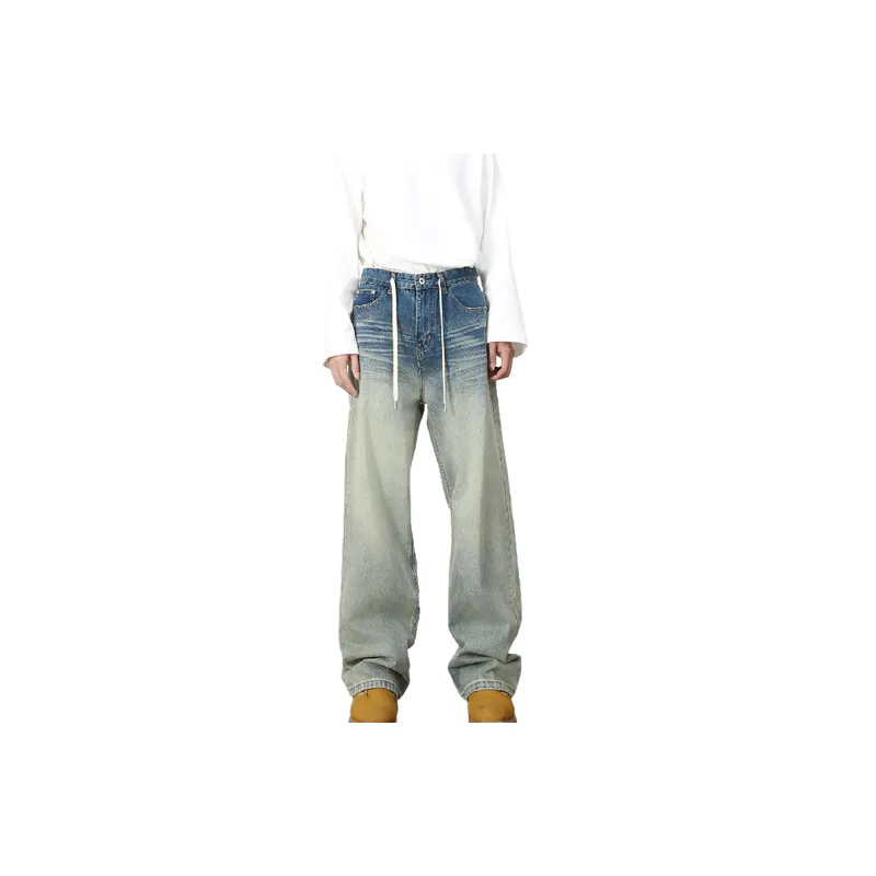 Retro Straight Leg Jeans-1