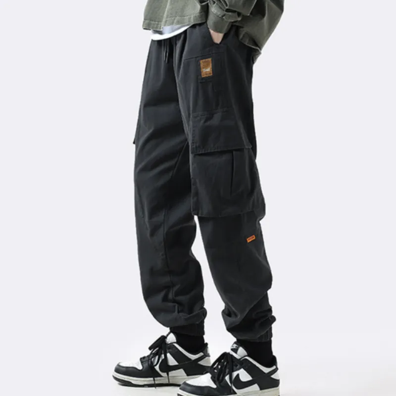 Multi Pocket Trendy Retro Loose Casual Pants-1