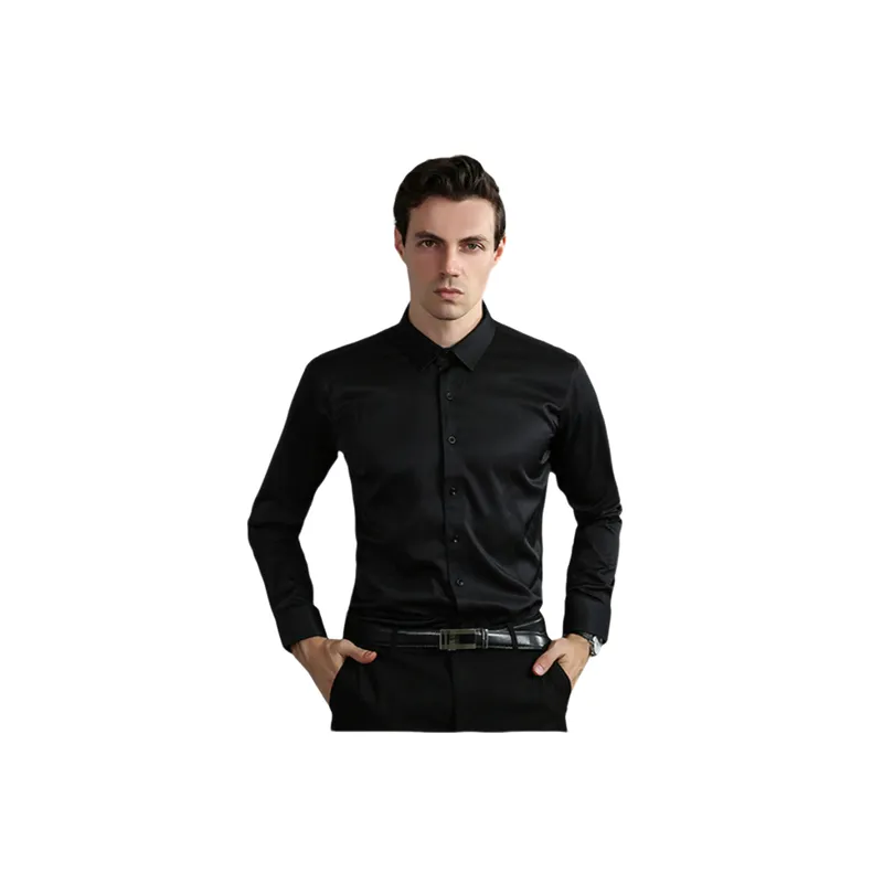 Basics Long Sleeve Polyester Shirt Unisex-5