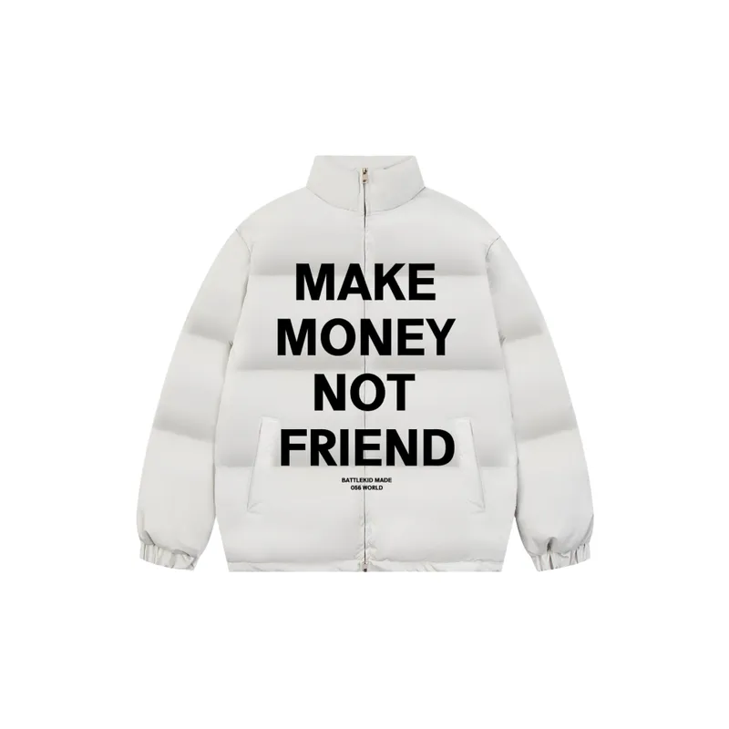 Basics Loose Blended Synthetic Fabrics Quilted Jacket-0