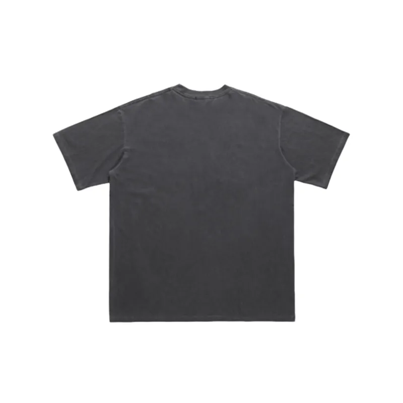 Old Direct Injection Printing Shoulder Loosen T Shirt-1