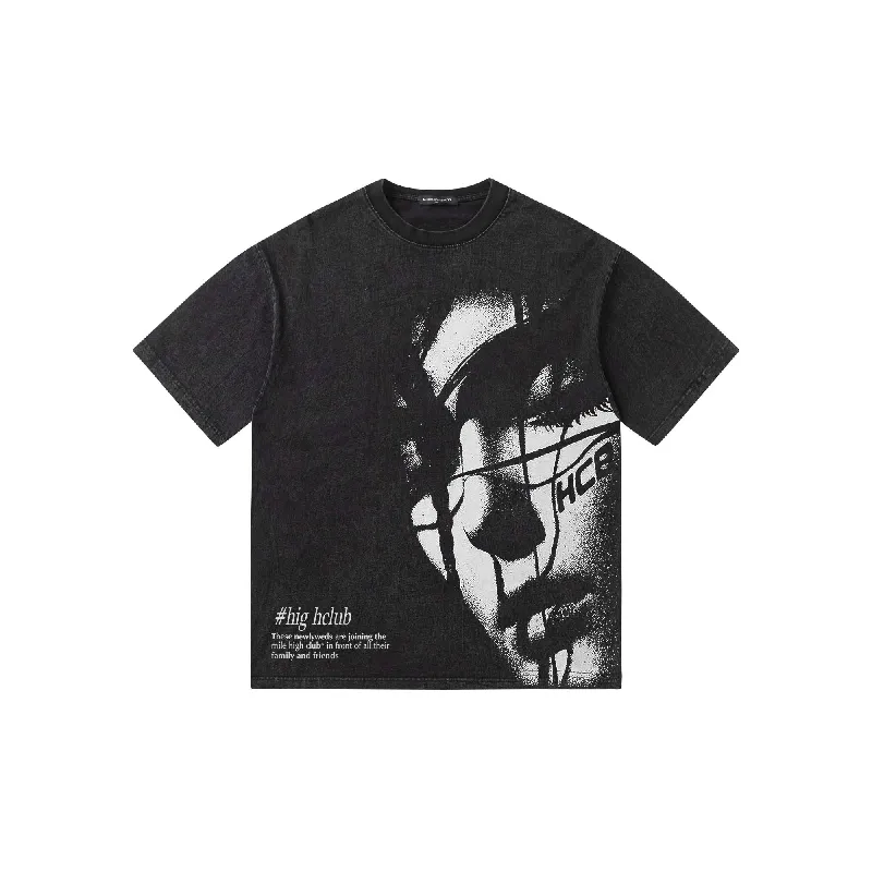 Retro Washed 100% Cotton T Shirt-2
