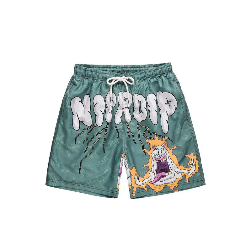 Trendy Graffiti Hip Hop Shorts-0