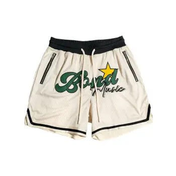 Loose Embroidery Cotton Basketball Shorts