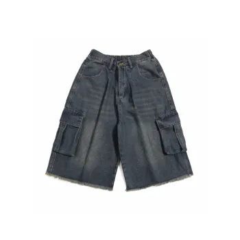 Fashionable Embroidered Denim Shorts