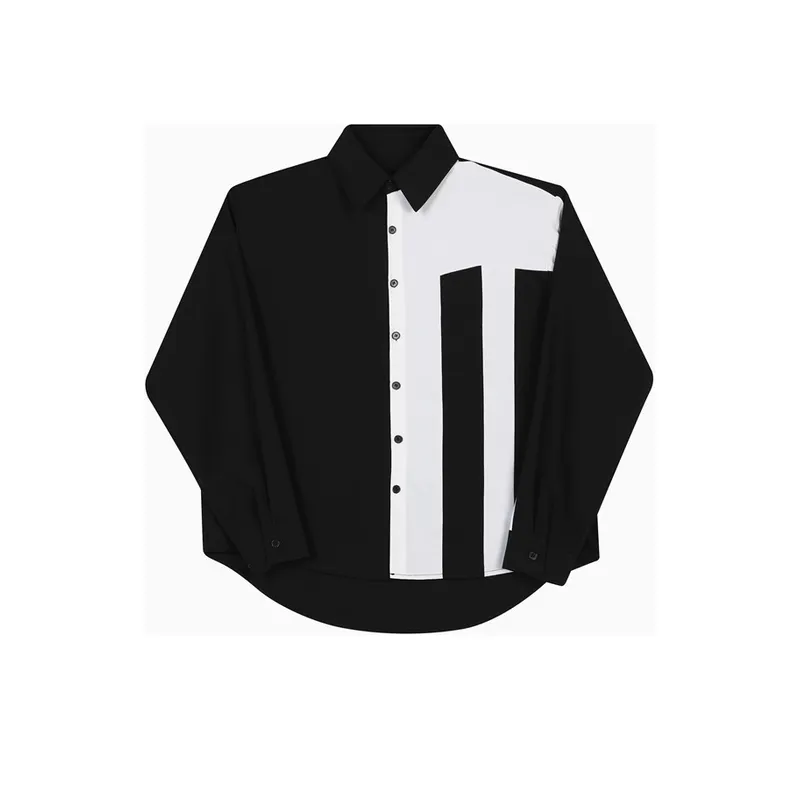 Trendy Black And White Shape Jacket-0
