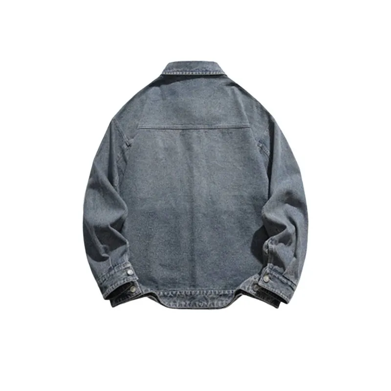 Trendy Brand Vintage Washed Denim Jacket-1