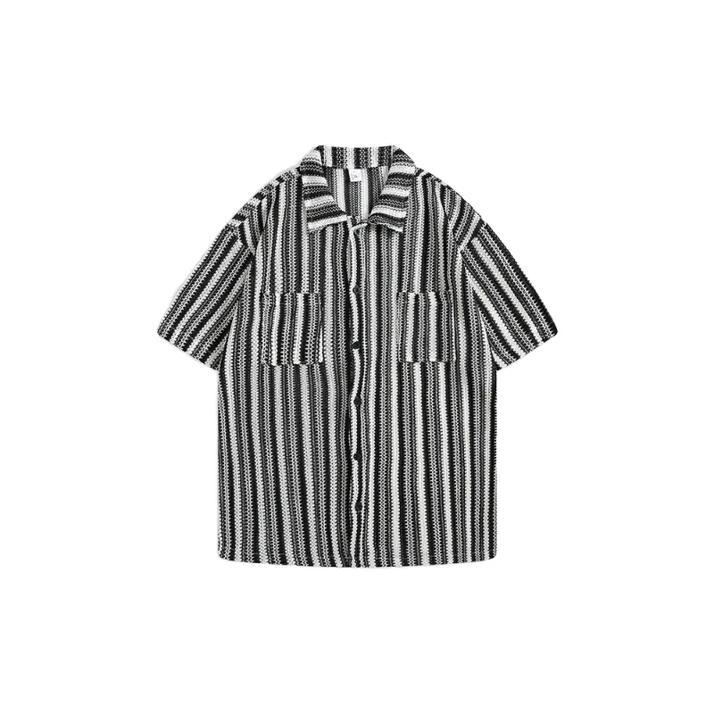 Fashionable Striped Polyester Shirt-2