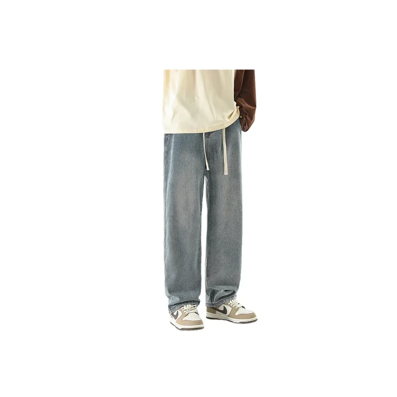 Straight Leg Casual Jeans-6