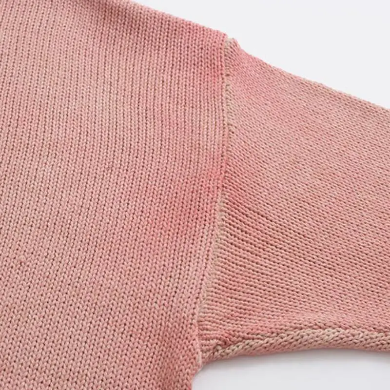 Simple Loose Cotton Blended Fabric Sweater-3
