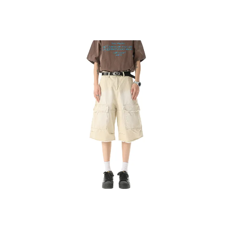 Street Loose 100% Cotton Cargo Shorts-2