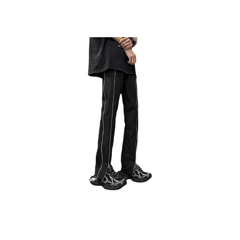 Zipper Casual Hard Shell Pants-0