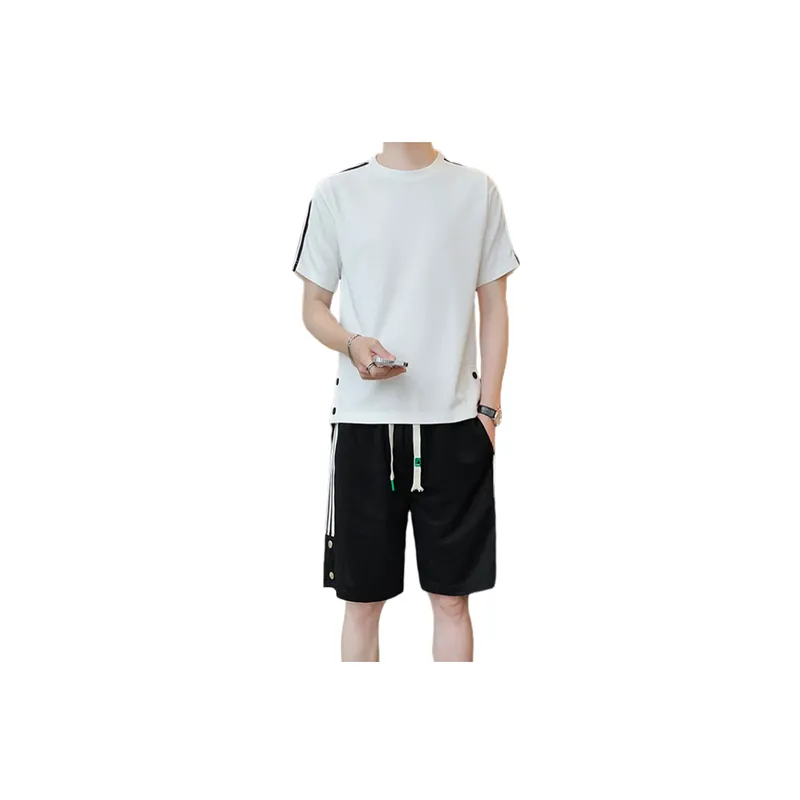 Large Size Trendy Shorts And T Shirt Set-5