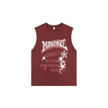 Retro Loose Letter Sleeveless Vest
