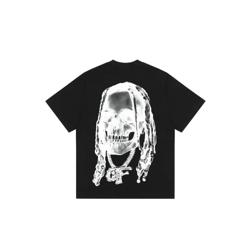 Letters Printed Short Sleeved T Shirt-1