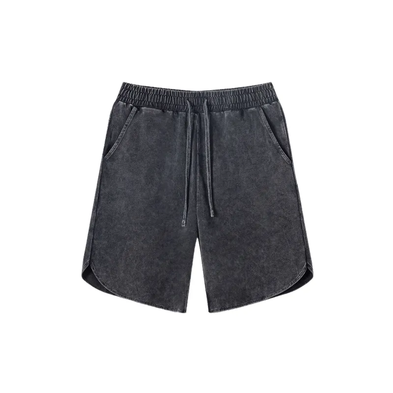 Simple Distress Cotton Casual Shorts-2